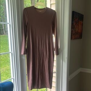 GAP Mauve Long Sleeve Midi Dress